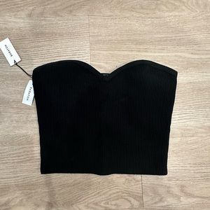 Babaton Sculpt Knit Sweetheart Tube Top Size L